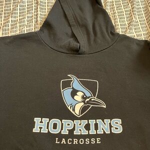 Boys Hopkins Lacrosse Black Hoodie - Large